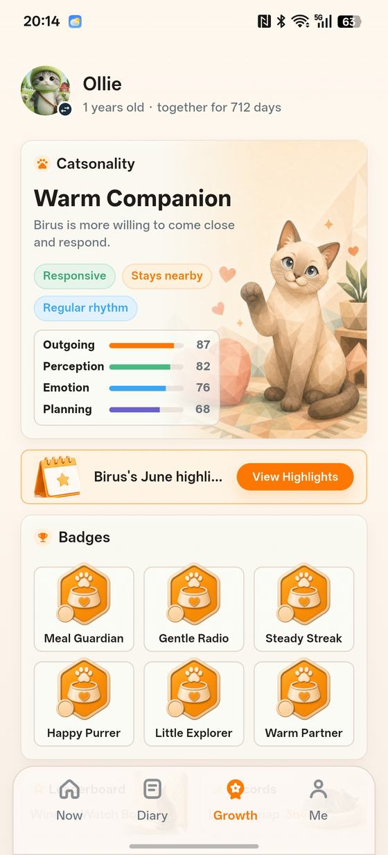 App: personality and growth